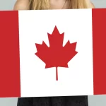 woman hands hold Canada flag patriotism scaled
